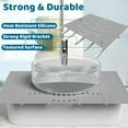 thumbnail image 4 of Naler Bathroom Foldable Sink Cover for Counter Space - Sink Topper - Silicone Makeup Organizer Mat Space Saver,Small Bathroom & Rv Camper Travel Must Haves Accessories,Grey, 4 of 7