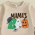 thumbnail image 7 of Caqnni Toddler Boy Girl Halloween Outfit Embroidery Boo Crewneck Sweatshirt Ghost Pants Set Baby Fall Winter oversize Clothes Halloween Gift Outfit (12-18 Months,Beige), 7 of 7