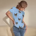 thumbnail image 3 of Pofeuu Corgi Dog Print Short Sleeve Body Suits Women Round Neck Bodysuits for Women Onesie Adult Set Body Suit-Medium, 3 of 7