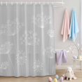 thumbnail image 2 of Shower Curtain White Dandelion Shower Curtains for Bathroom Decor, Waterproof Polyester Shower Curtain Set with Hooks, Extra Long 72" x 84" Gray, 2 of 9