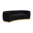 thumbnail image 6 of Velvet Accent Chair - Modern Living Room Upholstered Seating with Steel Base, 6 of 6