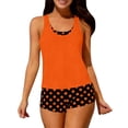 thumbnail image 2 of Gamivast Tankini Swimsuits for Women with Shorts Tummy Control Two Piece Bathing Suits Polka Dot Print Racerback Athletic Swimwear Summer Beach Outfits Wear, 2 of 9