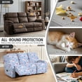 thumbnail image 6 of COEQINE Lazy Boy Recliner Chair Cover Polyester Spandex 3 Seater Sofa Cover 8 Pieces Breathable Soft Single Seat Couch Slipcover with Pocket for Living Room, Dog Heart Blue, 6 of 8
