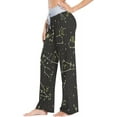 thumbnail image 2 of Women's Zodiac Sign Starry Night Pajama Pants, Casual Pajama Bottoms Lounge Pants Wide Leg, 2 of 7