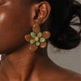 thumbnail image 4 of Vibrant Floral Acrylic Studs Earrings Lightweight Hypoallergenically Jewelry Gift for Women, 4 of 16