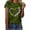 Green, variant on Babysbule Women's Tops Women Casual Letter Printing Short Sleeves O-Neck Loose T-Shirt Blouse Tops
