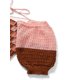 thumbnail image 4 of Sunloudy Tops cortos para mujer, cuello cuadrado, manga corta, contraste de color, estampado a cuadros, suéter, camisa de punto para damas jóvenes Sunloudy  S M L, 4 of 7