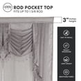 thumbnail image 3 of Regal Home 5-PC 84" Long Sheer Cascade Curtain Panels, Valance & Tiebacks, Grey, 3 of 7