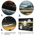 thumbnail image 3 of Designart "Blue And Gold Modern African horizon V" Modern Canvas Wall Art, 3 of 5