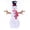 White, variant on Costway 3.6 FT Lighted Snowman Christmas Decoration with 80 Cold White LED Lights for Porch White