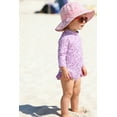 thumbnail image 4 of Happy Town Newborn Baby Girls Swimsuit Summer One-Piece Long Sleeve Floral Bathing Suit, 4 of 8