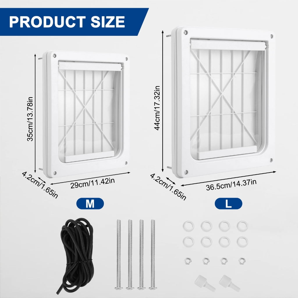 Removable Panel Lockable Dog Cats Door Security Flap Door Plastic Animal Small Pet Cat Dog Gate Door for Gate Window
