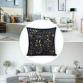 thumbnail image 5 of Couch Pillow Elegant Gold Glitter Foliage Navy Blue Design Pillowcases 20"x20" Luxury European Modern Sofa Throw Pillow Cover Decorative Outdoor Linen Fabric Pillow Case Cushion Case for Sofa Couch, 5 of 7
