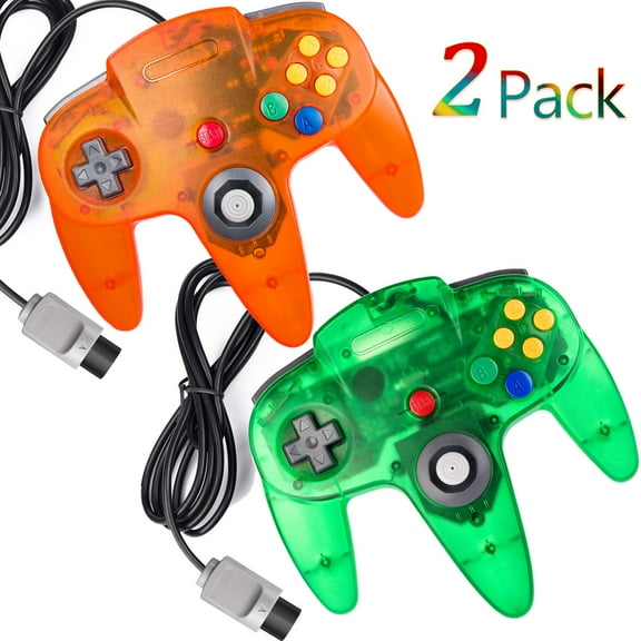 N64 Controller, LUXMO 2Pack Classic Retro Wired Controllers Gamepad Controller Joystick for N64 Console Video Games System