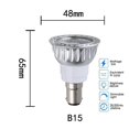 thumbnail image 1 of Bombilla LED RGB MR16 E27 E14 GU10 COB, foco LED regulable de 5W, 220V, 110V, tubo de luz superbrillante equivalente a lámpara halógena de 30W, 1 of 4