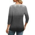 thumbnail image 5 of Long Sleeve Shirts for Women Spring Outfits V Neck T Shirts Tunic Tops Fashion Clothing Gray M, 5 of 7