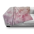 thumbnail image 3 of Rose Soft Flannel Fleece Throw Blanket, Dreamlike Spring Nature Theme Blurry View Feminine Bouquets Gardening Bedding Plants, Cozy Plush for Indoor and Outdoor Use, 50" x 60", Pale Pink, by Ambesonne, 3 of 6