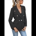 thumbnail image 2 of Chaqueta Blazer para Mujer, Informal, de Negocios, con Frente Abierto, Solapa, Elegante Abrigo con Bolsillos Negro XXL, 2 of 8