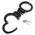 thumbnail image 4 of Handcuffs POLICE, resistentes, con bisagras de doble cierre, acero negro, 4 of 7