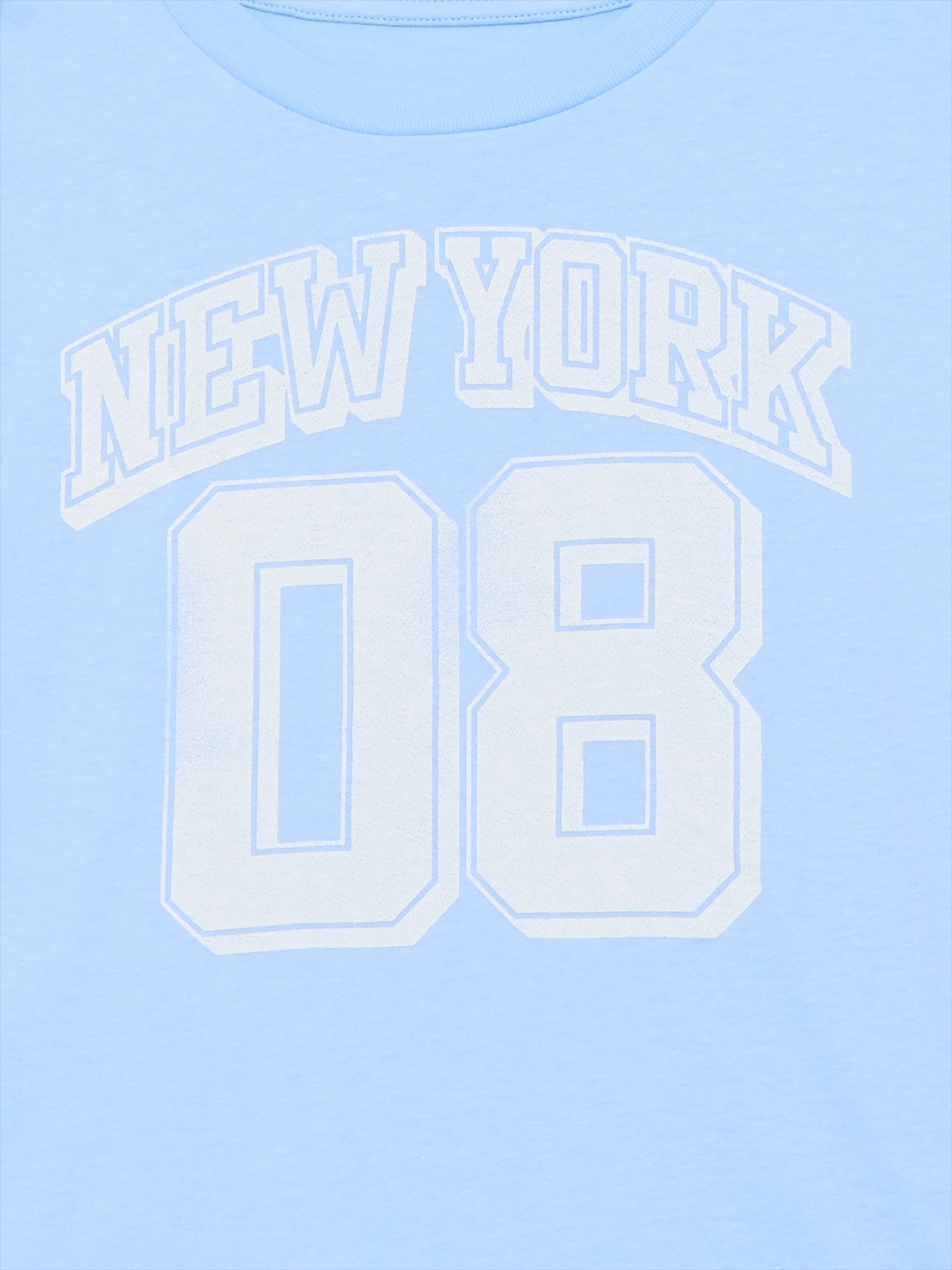 Wonder Nation Girls New York Long Sleeve Graphic Tee, Sizes 4-16 & Plus