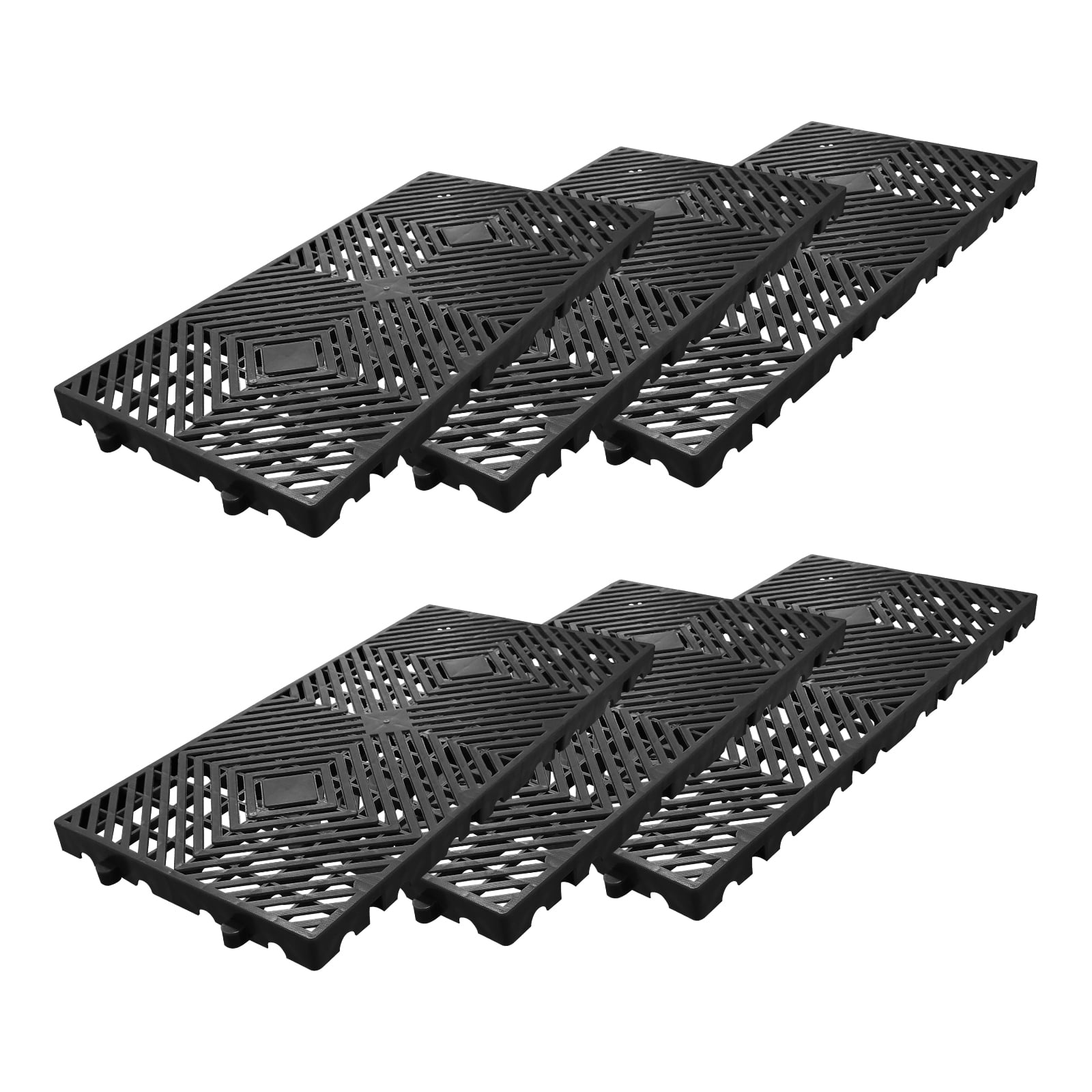 Accreate Interlocking Plastic Storage Pallets, 12 Pcs Heavy Duty Floor Pallets With Breathable Grids, Waterproof Construction And 2000 Lbs Capacity For Indoor And Outdoor Organization