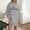 Gray, variant on Aobny Gray Trendy Nightgowns for Women's Letter Flannel Sleepshirts Short Long Sleeve Hooded Womens Tops Cute