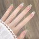 thumbnail image 4 of Uñas postizas acrílicas de cobertura completa, uñas postizas con abalorio de perlas, diseños gráficos de mariposas para mujeres y niñas, decoración artística de uñas DIY, 4 of 5