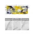 thumbnail image 4 of Valances for Windows Yellow Gray Brush Rod Pocket Cafe Window Treatments Valance Curtains for Kitchen Bathroom Laundry Basement Windows 56"x16", 4 of 9