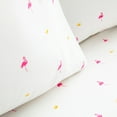 thumbnail image 2 of Safdie & Co. 3-piece Modern Polyester Flamingo Twin Sheet Set in White, 2 of 3