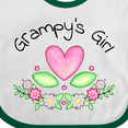 thumbnail image 4 of Inktastic Grampy's Girl Heart Flowers Girls Baby Bib, 4 of 4