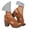 B Coffee, variant on Wovix Sandals For Women Chunky Heels Sandals Faux Suede Platform High Block Heel Slides Sandals Indoor Outdoor Shoes