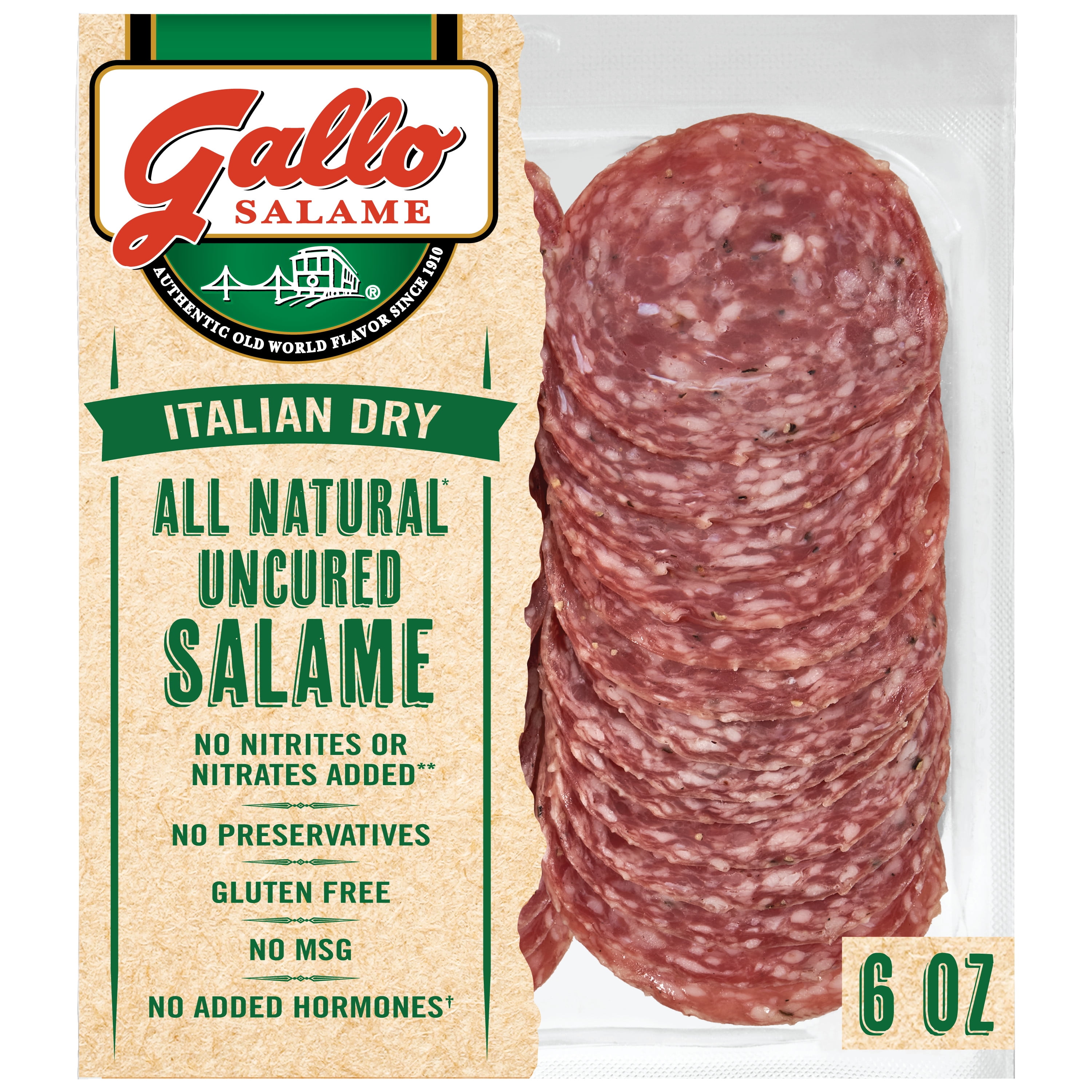 Gallo Salame All Natural Italian Dry Uncured Salami, 6 oz