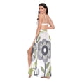 thumbnail image 3 of FORMRS Womens Long Sarong Beach Wrap Semi-Sheer Bikini Skirt Bathing Swimsuit Cover Up, Retro Flower, 3 of 7