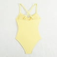 thumbnail image 4 of uikmnh Women's Solid Color Lace Monokini One Piece Swimsuit for Beach & Pool Size:XL, 4 of 7