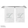 thumbnail image 3 of Monogrammed Hand Towel, Personalized Gift, 16 x 30 Inches - Set of 2 - Silver Embroidered Towel - Extra Absorbent 100% Turkish Cotton- Soft Terry Finish - For Bathroom, Kitchen and Spa- Script Z White, 3 of 3