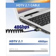 thumbnail image 4 of Cable YANBORONSN Micro HDMI a HDMI 8K@60Hz con ángulo izquierdo, 90 cm, 4 of 8