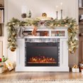 thumbnail image 2 of Giantex 23" Electric Fireplace Insert, 750W/1500W Fireplace Heater w/Remote Control, Adjustable Flame Color, 2 of 10