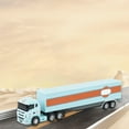 thumbnail image 5 of Qonioi Alloy Car Model 1-64 Trailer Truck, Pull Back Toy Vehicle with Openable Doors, Collectible Ornament for Kids, 5 of 6