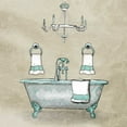 thumbnail image 2 of Grey, Jace 20x20 Black Ornate Wood Framed with Double Matting Museum Art Print Titled - Teal Calm Bath, 2 of 4