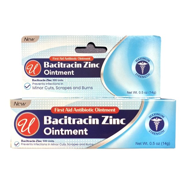 Bacitracin Zinc Ointment First Aid Antibiotic Minor Cuts, scrapes And