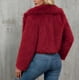 thumbnail image 5 of Chaqueta de abrigo cálida para mujer, de invierno, lisa, con cuello vuelto, 5 of 7