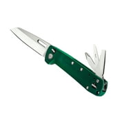 LEATHERMAN, FREE K2 EDC Pocket Multitool with Knife, Magnetic Locking, Aluminum Handles and Pocket Clip, Made in the USA, Evergreen