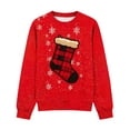 thumbnail image 7 of Tdoqot Girls Christmas Sweatshirts- Pullover Crewneck Cute Long Sleeve Kids Festive Shirts Red Size 4 T, 7 of 7