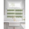thumbnail image 2 of Half Window Curtains 24 Inches Long, Sage Green White Striped Window Treatment Curtain Drapes, Farmhouse Stripes Short Curtains Tiers for Kitchen Over Sink, 27.5"x24", 2 Panels, 2 of 7