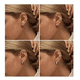 thumbnail image 3 of 12pare Piercing Arete Oreja Cartílago Mujer Acero Inoxidable PLATA, 3 of 5