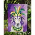 thumbnail image 3 of Borzoi King of Mardi Gras Garden Flag 11.25 in x 15.5 in, 3 of 5
