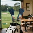 thumbnail image 4 of Yuyamidu Aesthetic Mushroom Golf Club Head Covers for Drivers, Fairway Woods, and Hybrids, Waterproof Leather Head Covers Starry Sky Golf Headcover with Soft Lining, 4 of 8