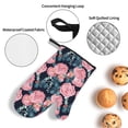 thumbnail image 3 of Naloa Rose Flowers Oven Mitts and Pot Holders 4 pcs Set, Cooking Baking Grilling Kitchen Oven Glove for Cooking, 3 of 6