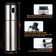 thumbnail image 2 of 100ml Olive Oil Sprayer for Cooking, Stainless Steel Oil Spray Mister, One Pack Kitchen Oil Bottle for BBQ, Making Salad, Baking, Frying, Roating, 2 of 7