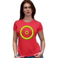 thumbnail image 1 of Womens Gaming Power Button Gamer Pride Deluxe Soft T-Shirt, 1 of 1